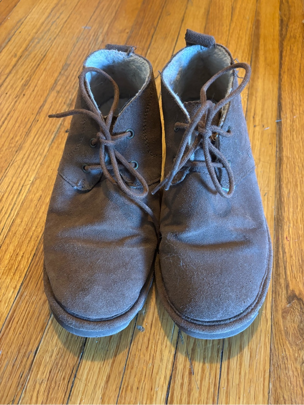 BearPaw Brown Suede Lace-Up Ankle Boots